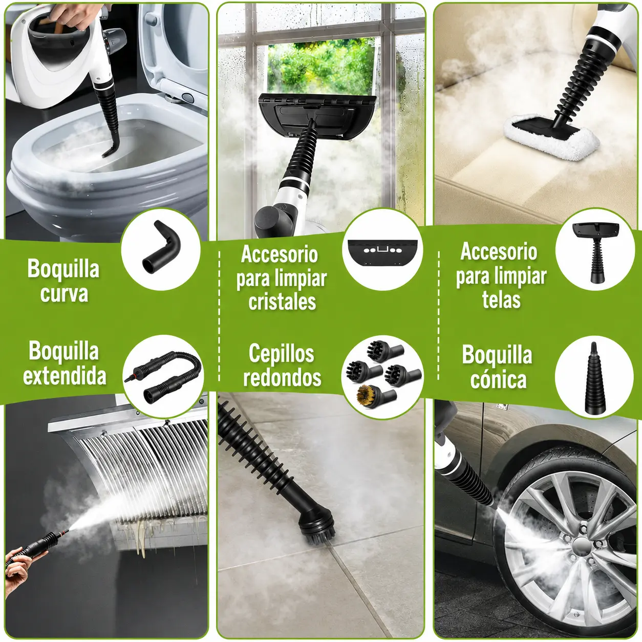 Limpiador a vapor portátil con depósito de 350 ml — imagen 5
