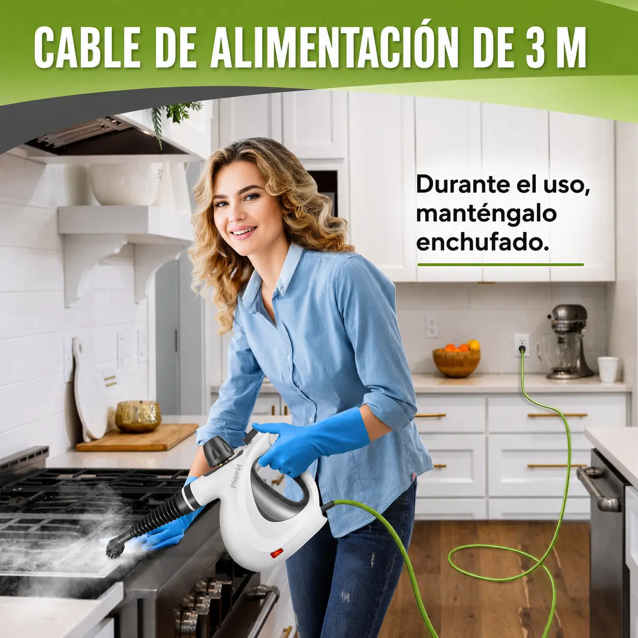 Limpiador a vapor portátil con depósito de 350 ml — imagen 6